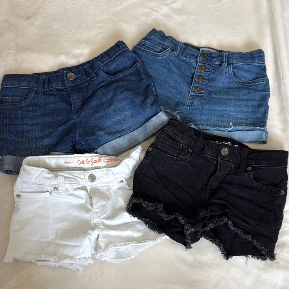 Cat & Jack Blue and Black Jean Shorts